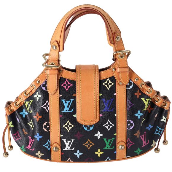 Louis Vuitton x Murakami Theda GM Monogram Multicolore Handbag M92345 Black - Picture 3 of 8